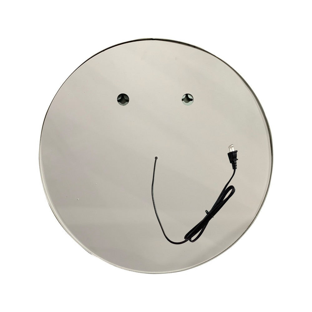 Luminosity Embedded Round Touchscreen Led Mirror 3 Color Temperatures 3000K-6000K 24’’ Wide CHL-CH9M076EB24-RND