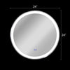 Luminosity Embedded Round Touchscreen Led Mirror 3 Color Temperatures 3000K-6000K 24" Wide