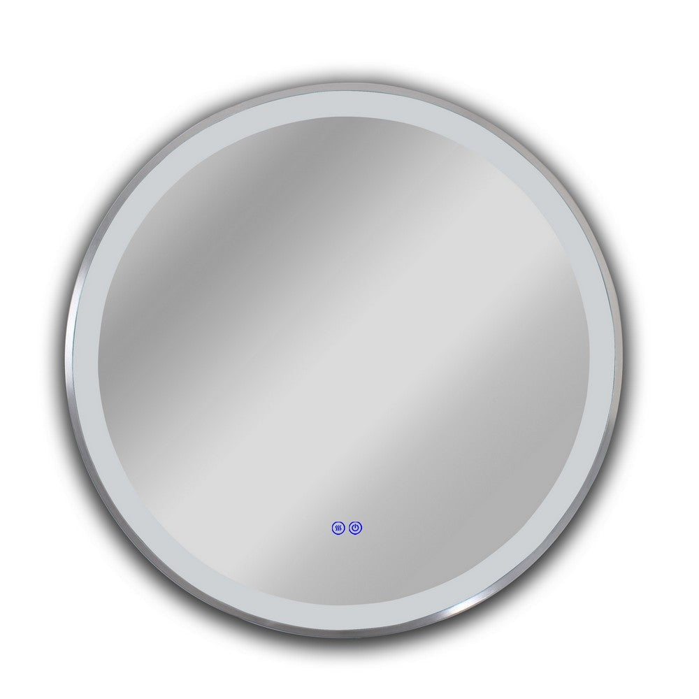 Luminosity Embedded Round Touchscreen Led Mirror 3 Color Temperatures 3000K-6000K 30’’ Wide CHL-CH9M076EB30-RND