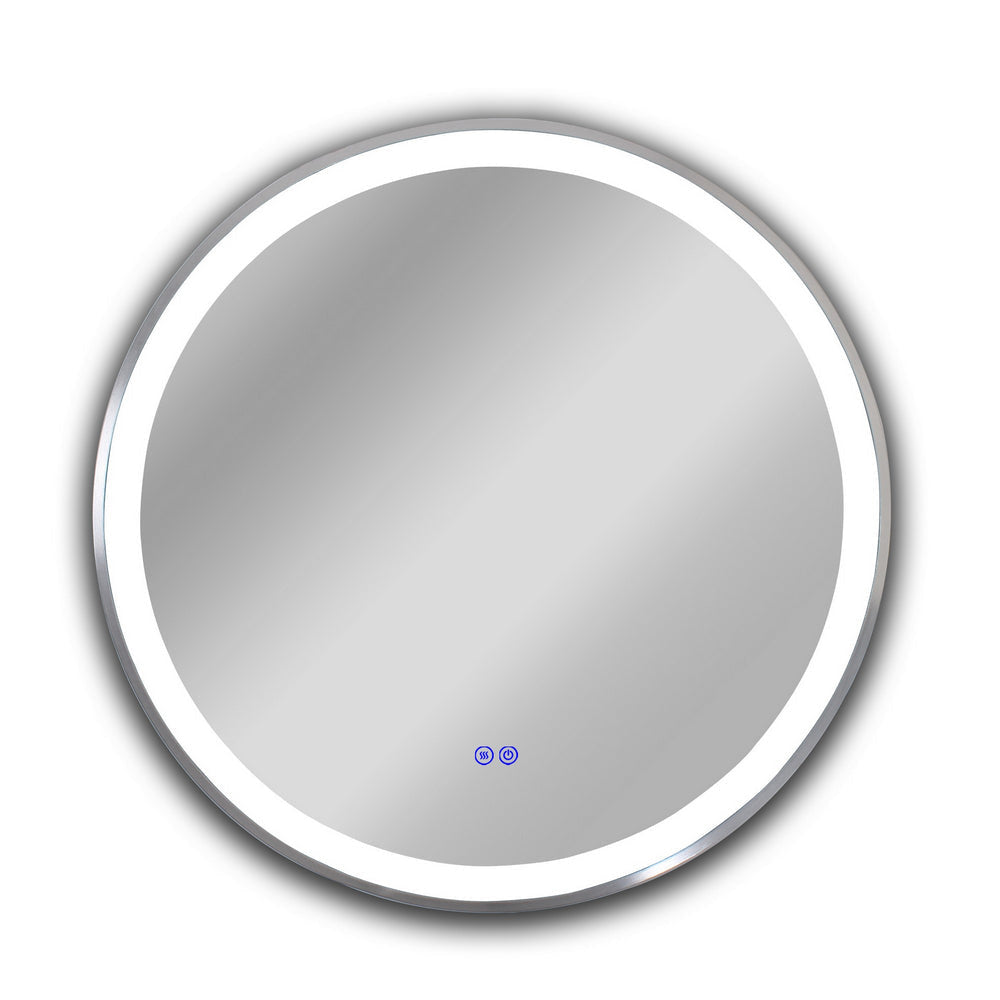 Luminosity Embedded Round Touchscreen Led Mirror 3 Color Temperatures 3000K-6000K 30" Wide