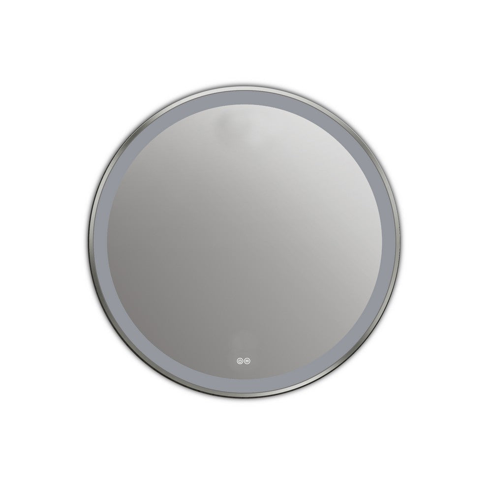 24 Inch LED Embedded Round Glass Mirror Daylight White CHL-CH9M076ED24-LRD