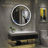 24 Inch LED Embedded Round Glass Mirror, Daylight White
