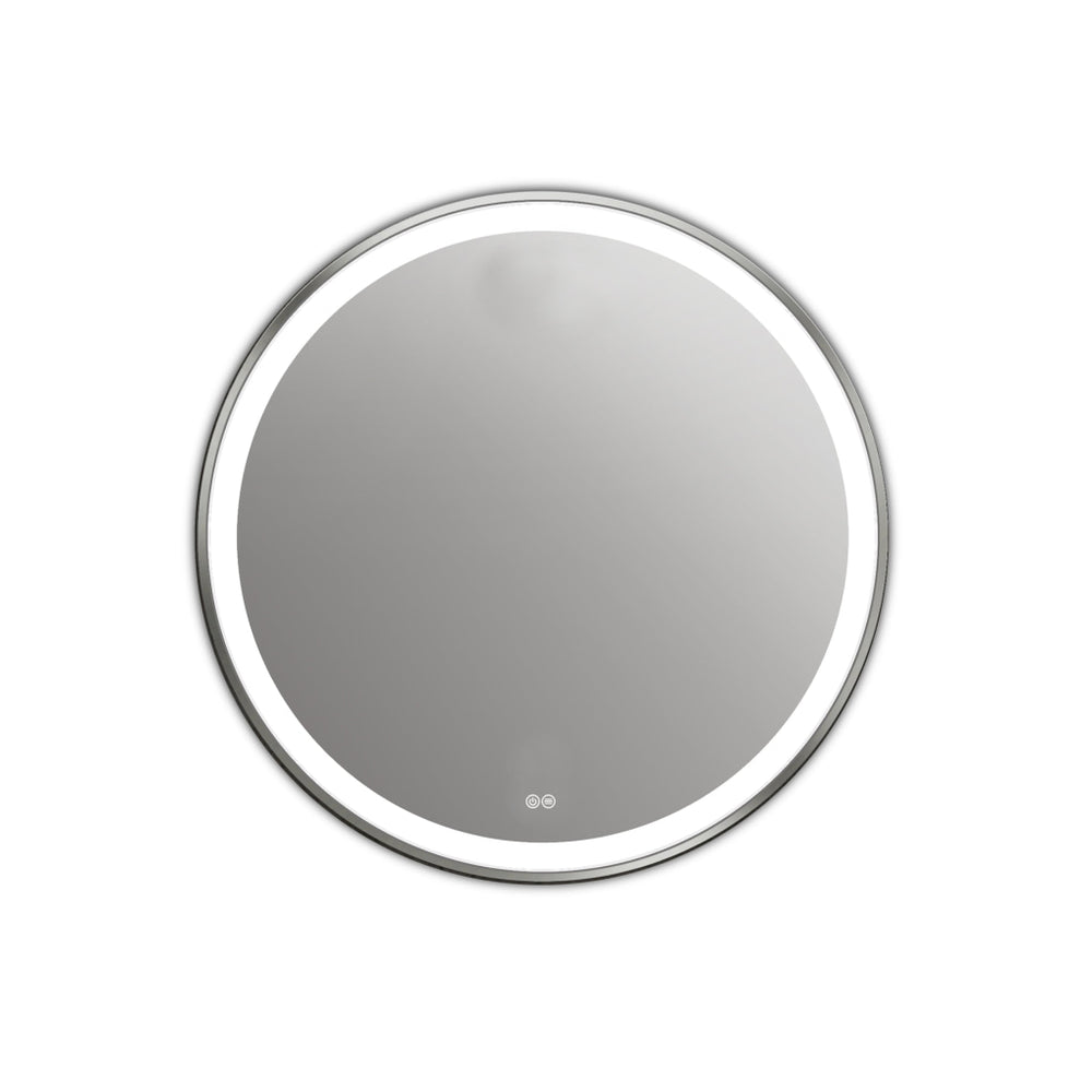 24 Inch LED Embedded Round Glass Mirror, Daylight White