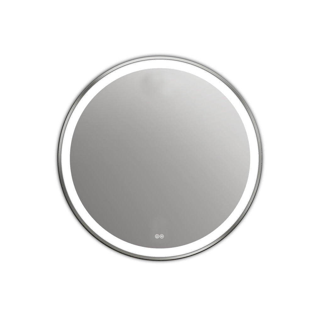 24 Inch LED Embedded Round Glass Mirror, Daylight White