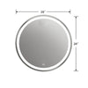 28 Inch LED Embedded Round Glass Mirror Warm White CHL-CH9M076EW28-LRD