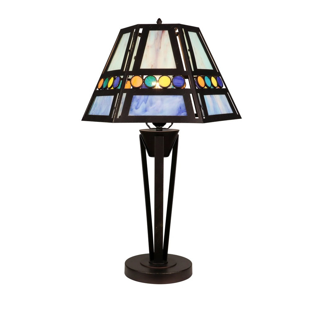 CHRT001BB14-TL1 Dark Coffee + Brush Gold Table Lamp