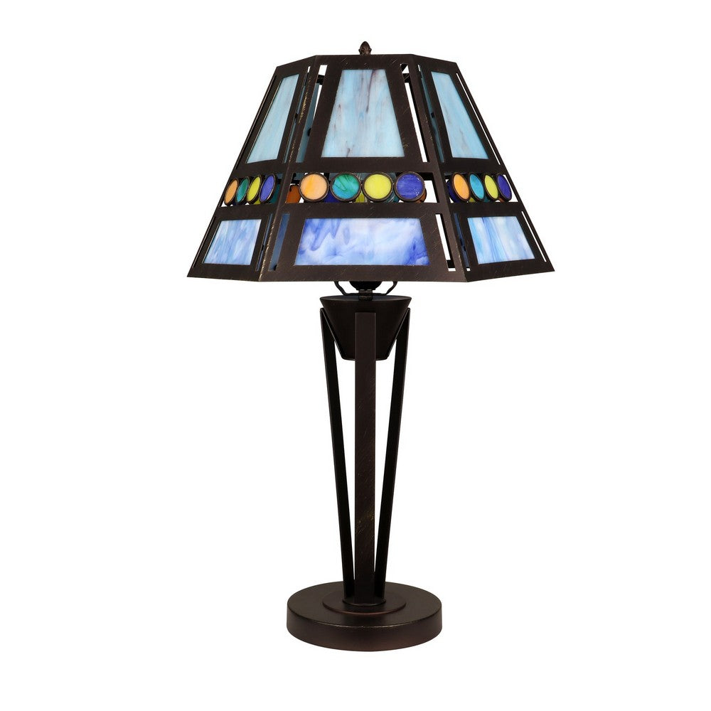 CHRT001BB14-TL1 Dark Coffee + Brush Gold Table Lamp
