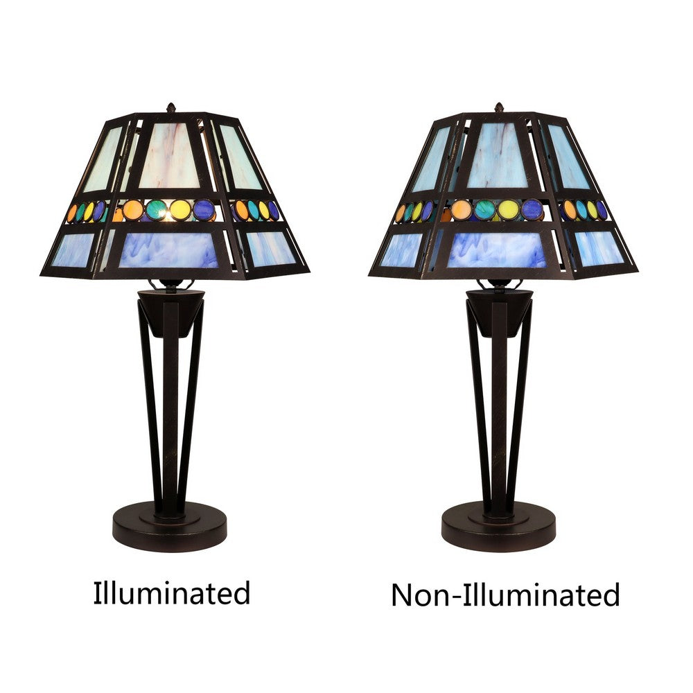 CHRT001BB14-TL1 Dark Coffee + Brush Gold Table Lamp
