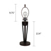 CHRT001BB14-TL1 Dark Coffee + Brush Gold Table Lamp