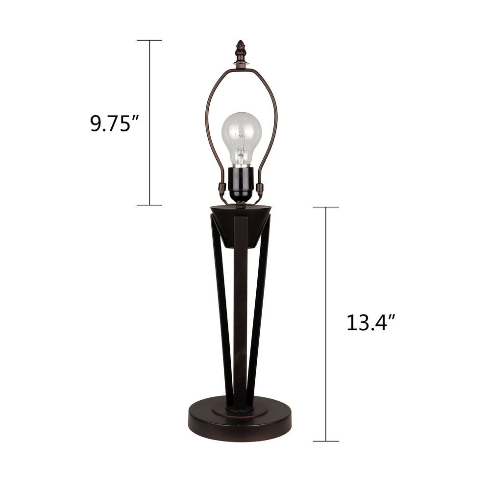 CHRT001BB14-TL1 Dark Coffee + Brush Gold Table Lamp