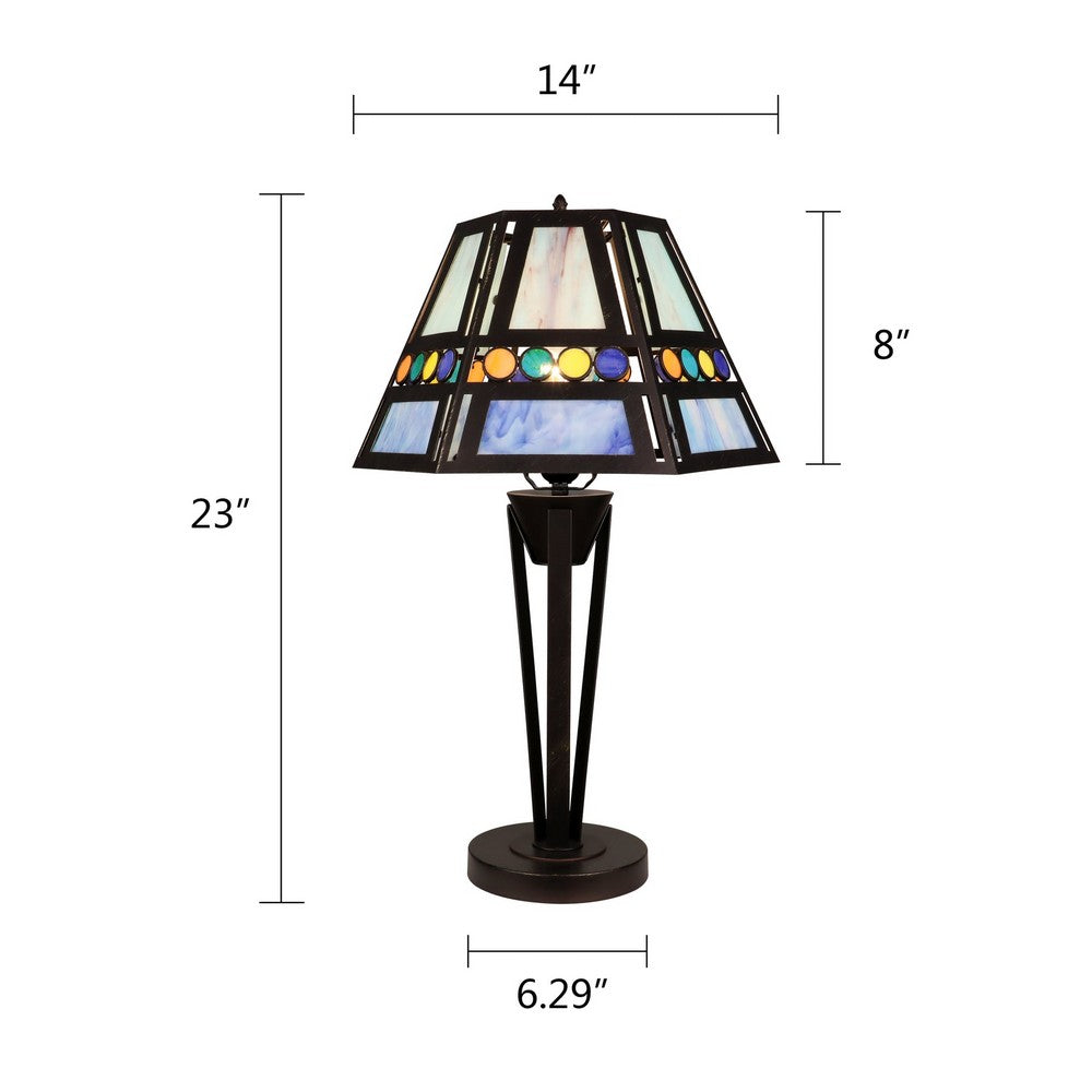 CHRT001BB14-TL1 Dark Coffee + Brush Gold Table Lamp