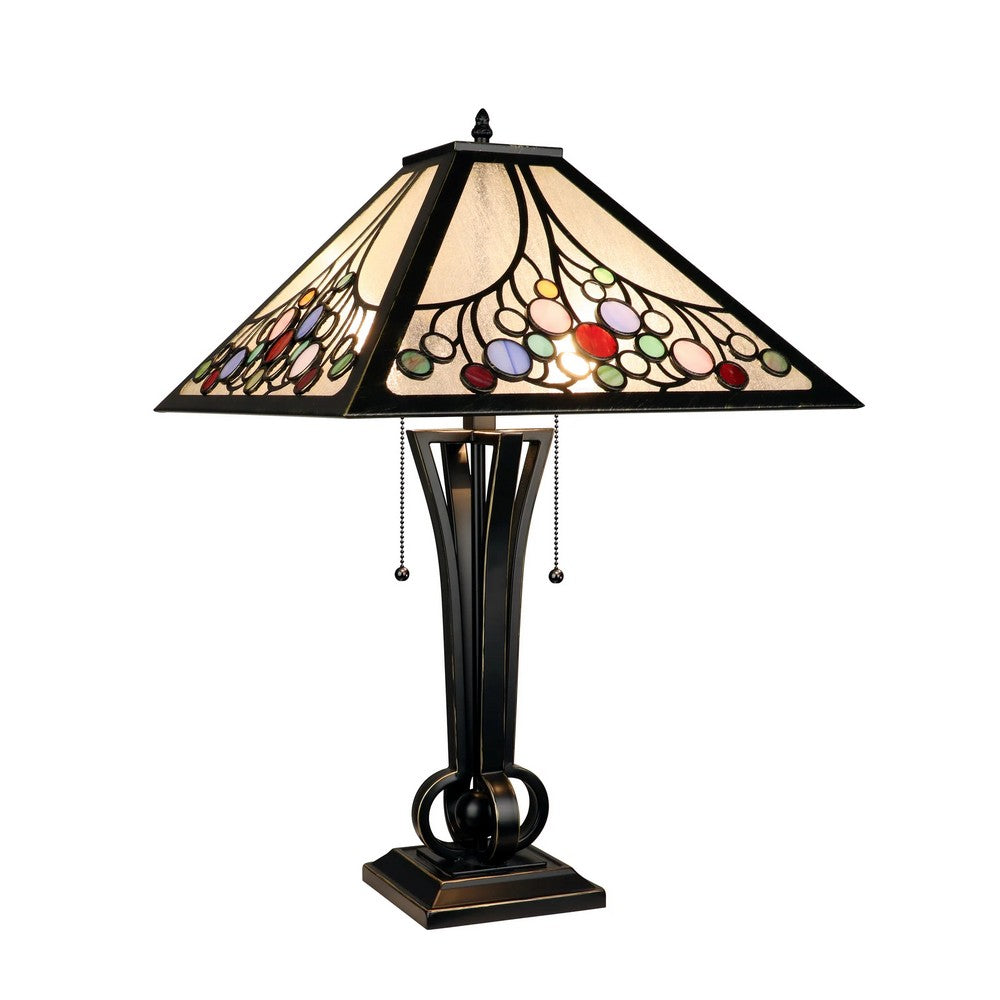 CHRT002WB16-TL2 Black + Brush Gold Table Lamp