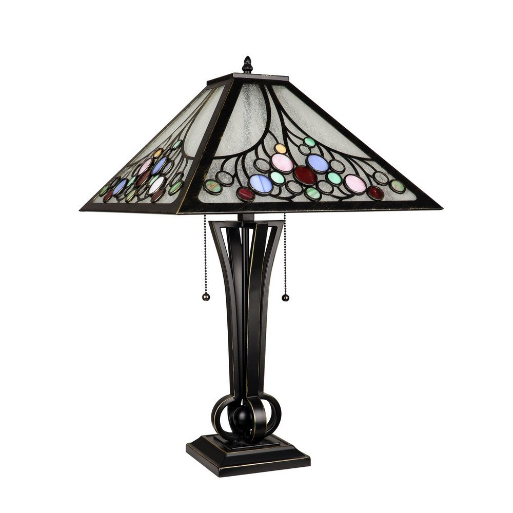 CHRT002WB16-TL2 Black + Brush Gold Table Lamp