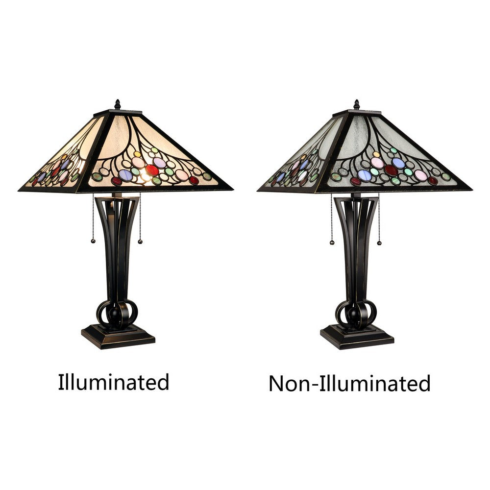 CHRT002WB16-TL2 Black + Brush Gold Table Lamp