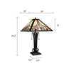 CHRT002WB16-TL2 Black + Brush Gold Table Lamp