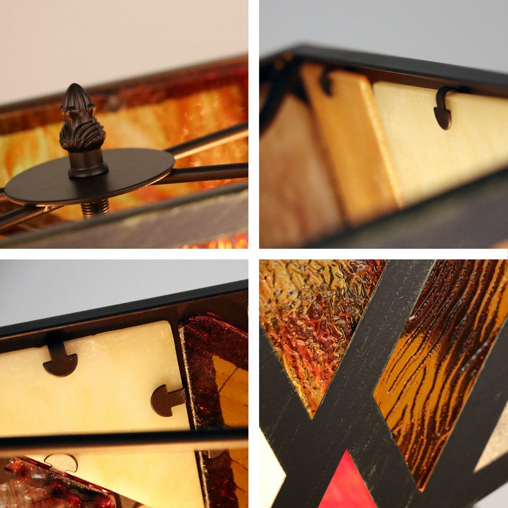 CHRT003OB16-TL2 Dark Coffee + Brush Gold Table Lamp