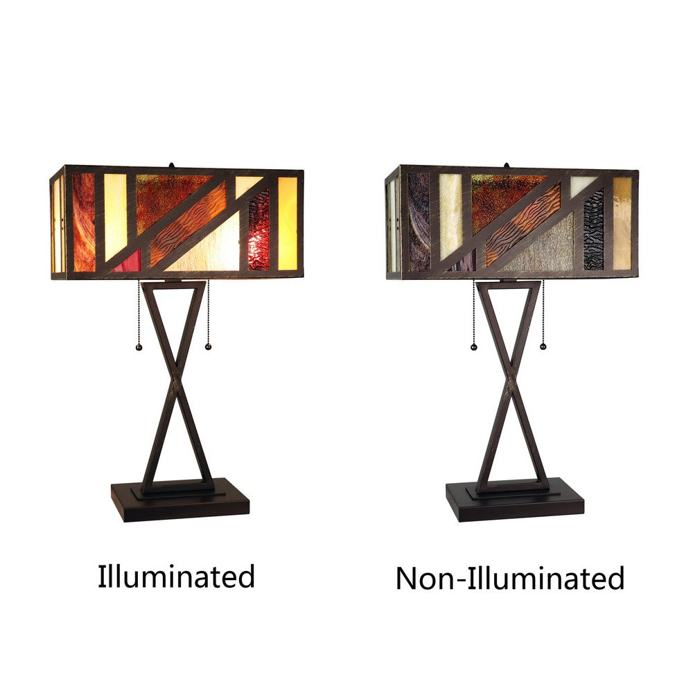 CHRT003OB16-TL2 Dark Coffee + Brush Gold Table Lamp