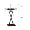 CHRT003OB16-TL2 Dark Coffee + Brush Gold Table Lamp