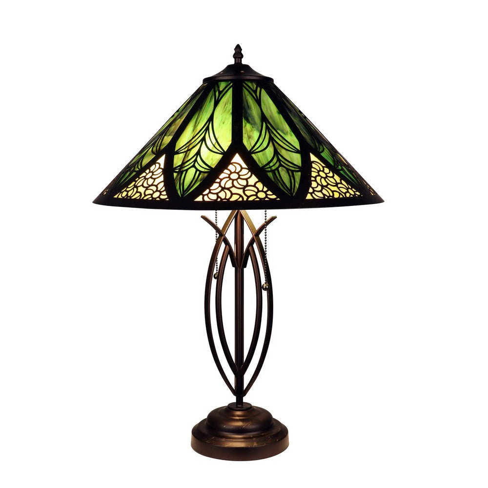 CHRT004GB18-TL2 Dark Coffee + Brush Gold Table Lamp