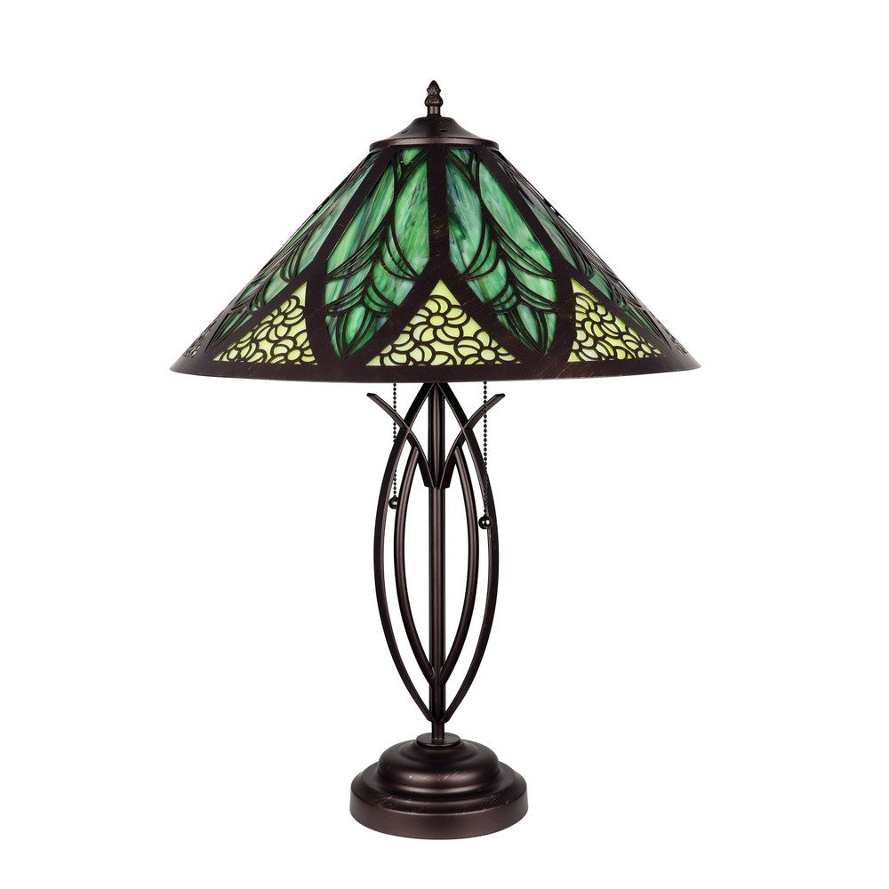 CHRT004GB18-TL2 Dark Coffee + Brush Gold Table Lamp