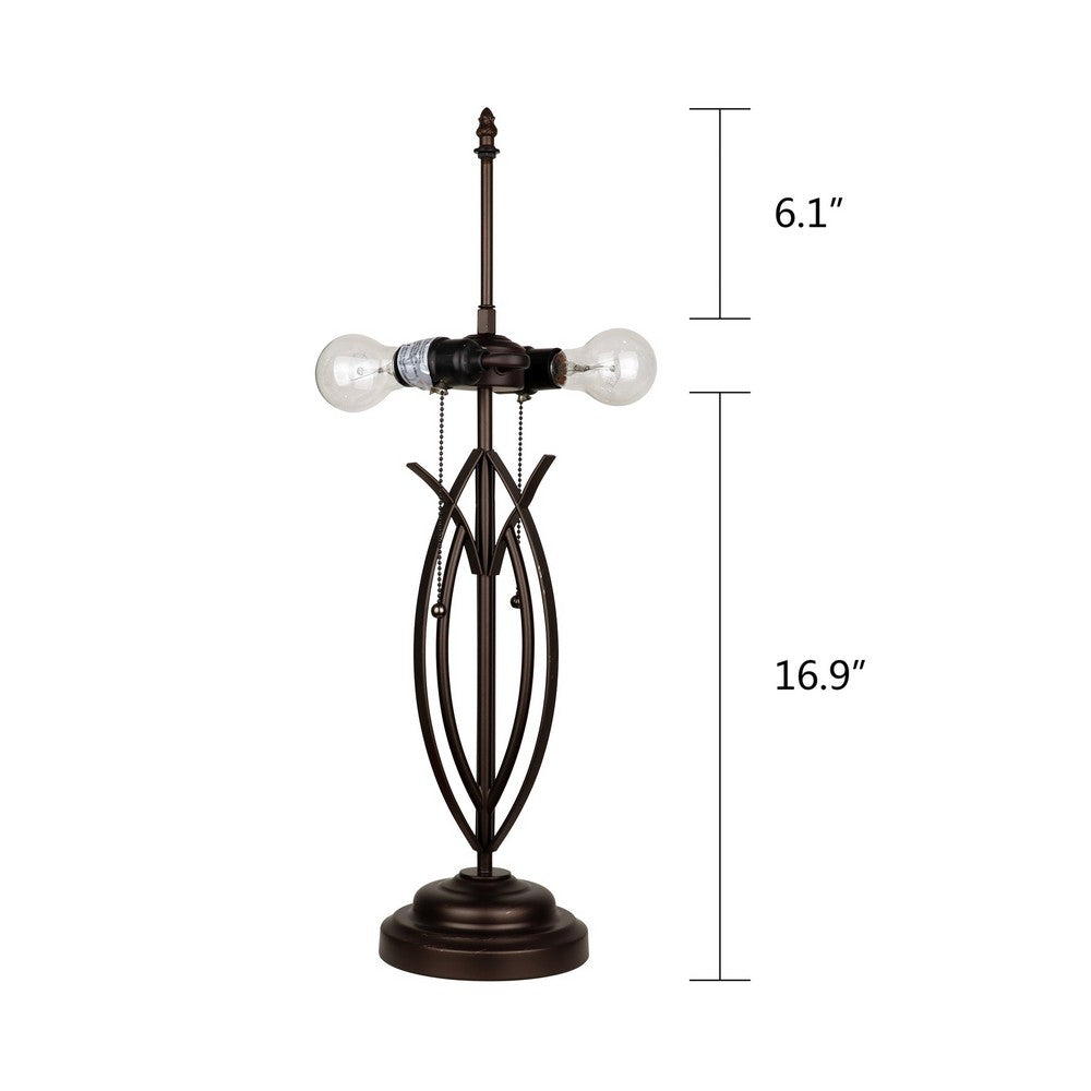 CHRT004GB18-TL2 Dark Coffee + Brush Gold Table Lamp
