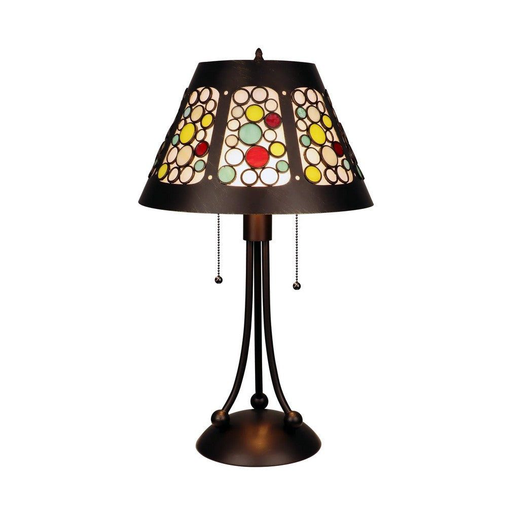 CHRT005GB14-TL2 Dark Coffee + Brush Gold Table Lamp