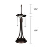 CHRT005GB14-TL2 Dark Coffee + Brush Gold Table Lamp