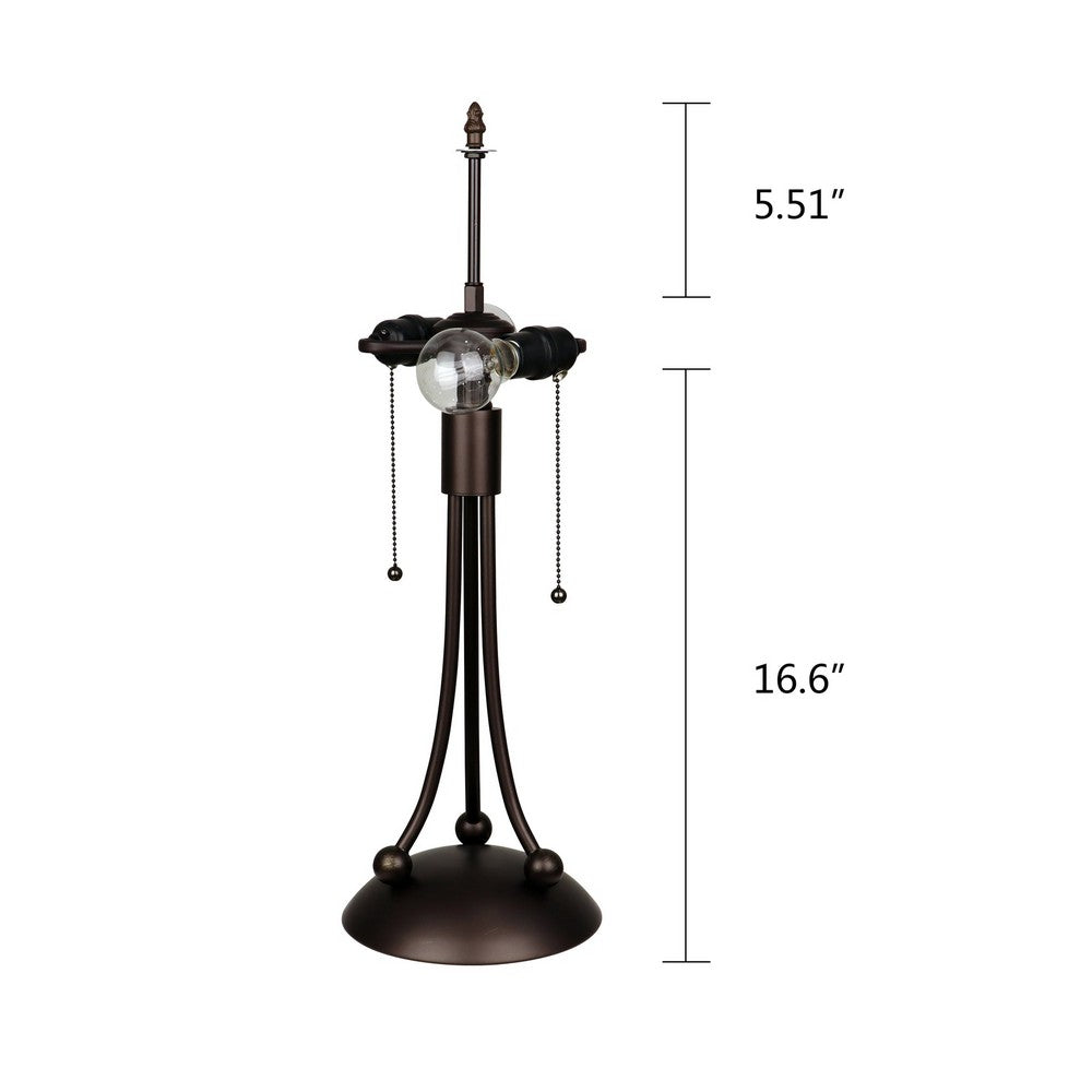 CHRT005GB14-TL2 Dark Coffee + Brush Gold Table Lamp