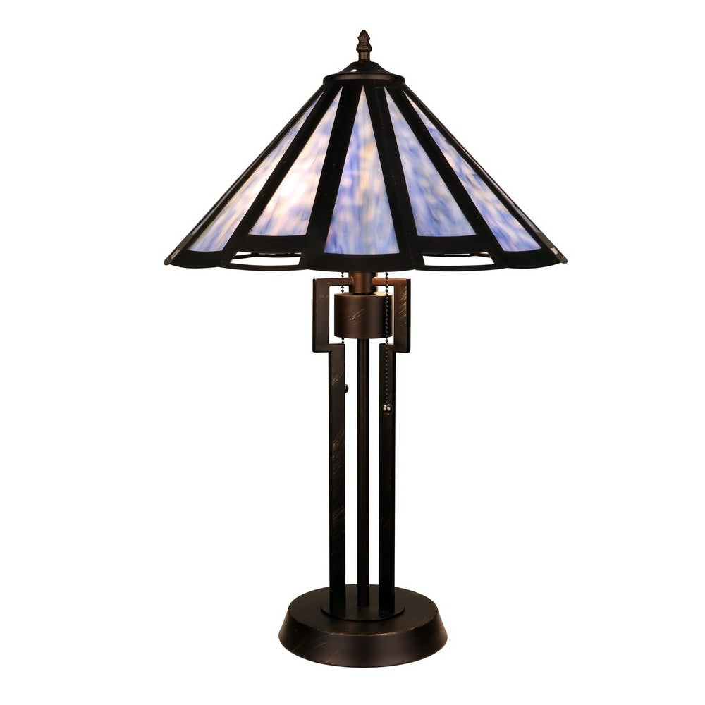 CHRT006AB16-TL2 Dark Coffee + Brush Gold Table Lamp