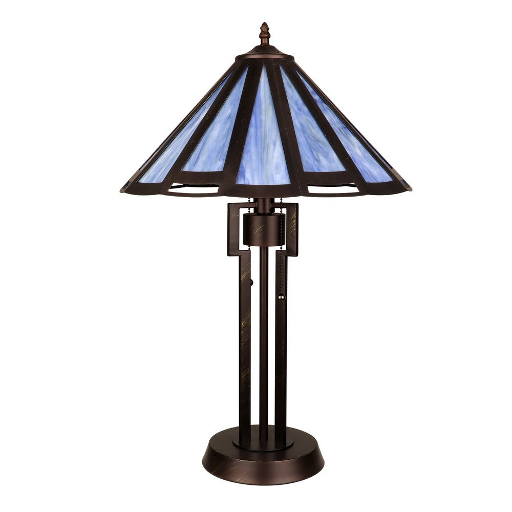 CHRT006AB16-TL2 Dark Coffee + Brush Gold Table Lamp