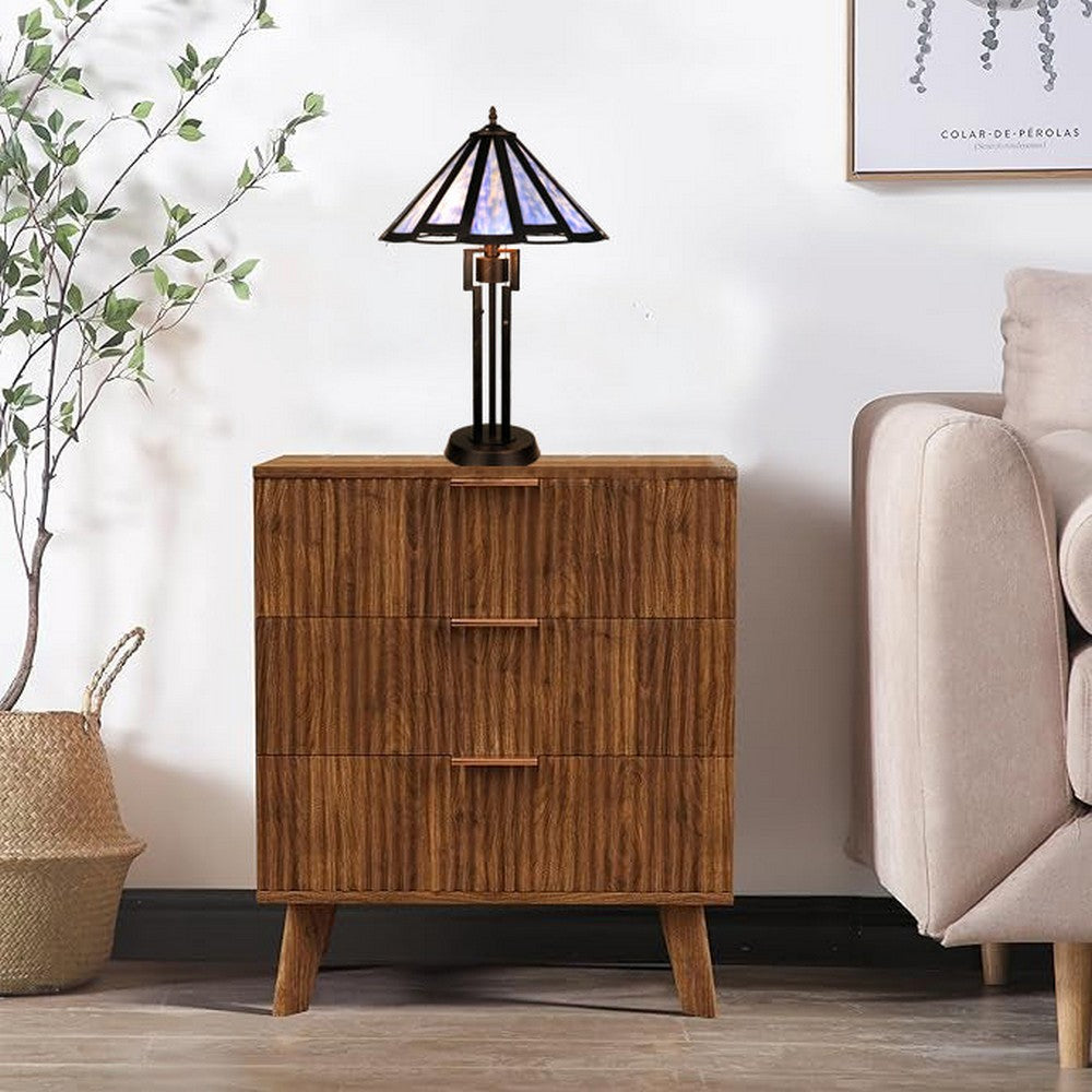 CHRT006AB16-TL2 Dark Coffee + Brush Gold Table Lamp
