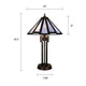 CHRT006AB16-TL2 Dark Coffee + Brush Gold Table Lamp