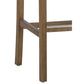 Wood and Fabric Barstool with Swooping Arms and Nail Head Trim Set of 2 Beige and Brown By Casagear Home CLH-PL10123