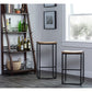 30 Inch Iron Frame Barstool with Mango Wood Saddle Seat Set of 2 Brown and Black By Casagear Home CLH-PL12903