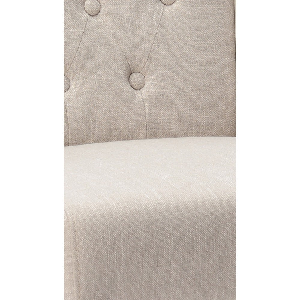 Wooden Barstool with Padded Seat Button Tufted Wing Back Set of 2 By Casagear Home CLH-PL14393