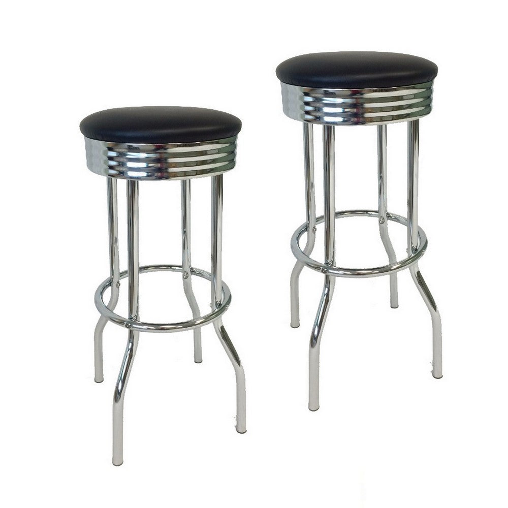 Retro Swivel Bar Stool Set of 2 By Casagear Home CWM-3904