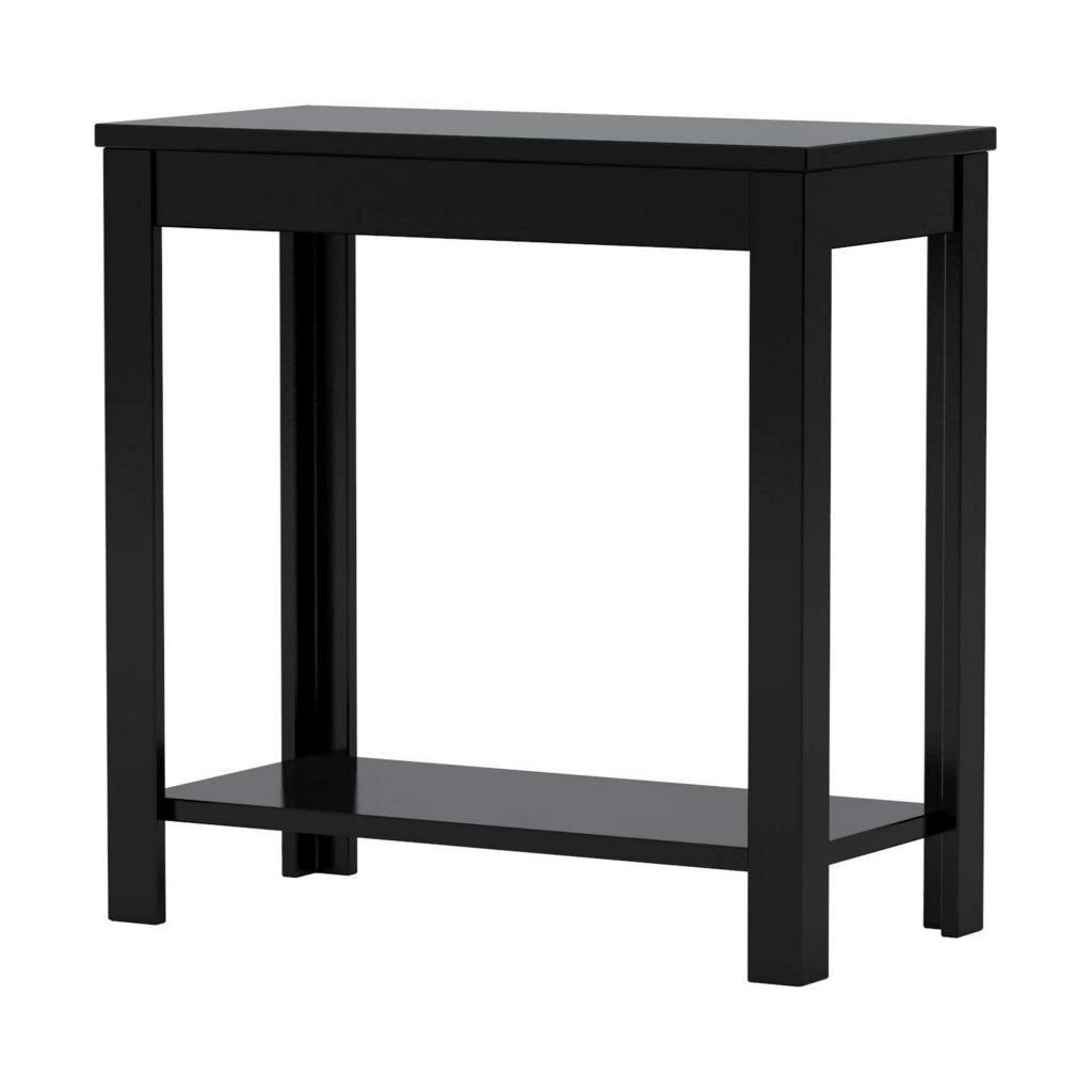 Minimalistic designed Wooden Chairside Table Black By Casagear Home CWM-7710-BK