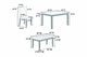 Wesley 5pc Dining Table Set | White Faux-Leather | Faux Marble | Cherry Brown