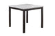 Wesley 5pc Counter Height Dining Table Set | White Faux-Leather | Faux Marble | Dark Brown