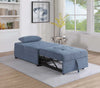 Jiya Convertible Sofa Chair to Single Bed, Soft Blue Fabric, 76"