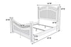 Miri Arched King Size Bed, Carved Leaf Details, Reeded Pilasters, Oak Brown By Casagear Home