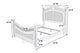 Miri Arched King Size Bed, Carved Leaf Details, Reeded Pilasters, Oak Brown By Casagear Home