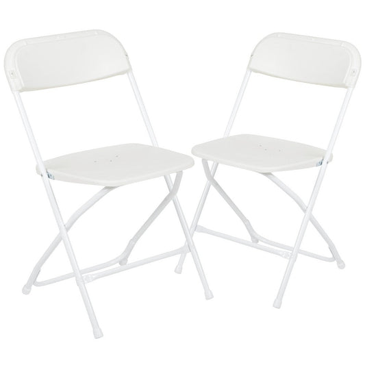 White Plastic Folding Chair