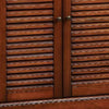 Shoe Cabinet | Double Door Solid Wood | Block Legs | Brown FOA-CM-AC213A