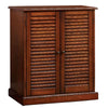 Shoe Cabinet | Double Door Solid Wood | Block Legs | Brown FOA-CM-AC213A