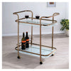 Tiana Contemporary Serving Cart In Champagne Finish By Casagear Home