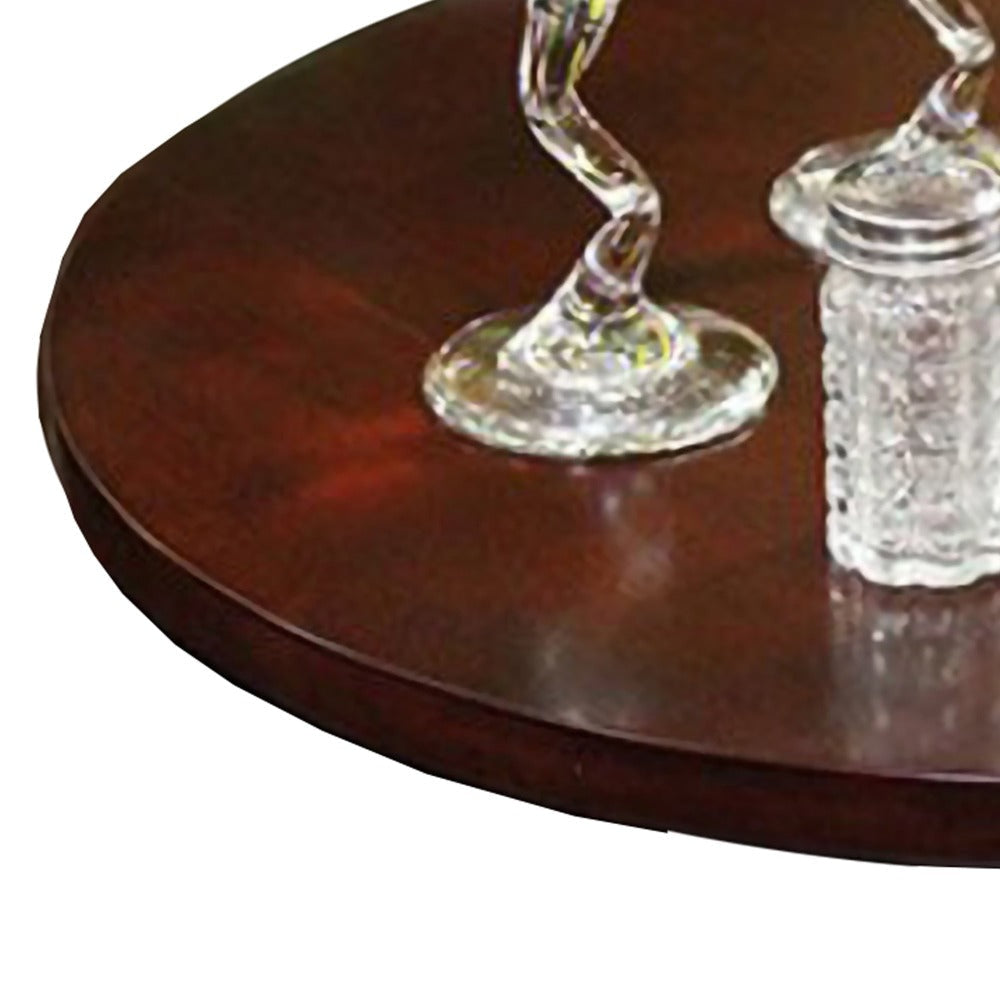 18 Inch Wood Top Lazy Susan Espresso Brown By Casagear Home FOA-CM-AC3210-CH