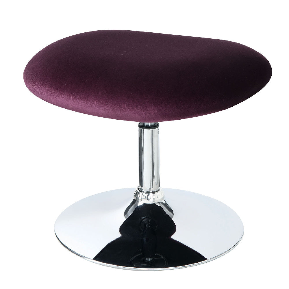 Chair Set of 2 | Curved Fabric Design | Ottoman | Purple Finish FOA-CM-AC6841