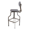 Isla Industrial Style Wooden Swivel Bar Stool With Curved Metal Base Gray By Casagear Home FOA-CM-BR6233DK