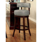 Shirley Contemporary 29" Barstool With pu Cushion, Gray Finish, Set of 2 By Casagear Home